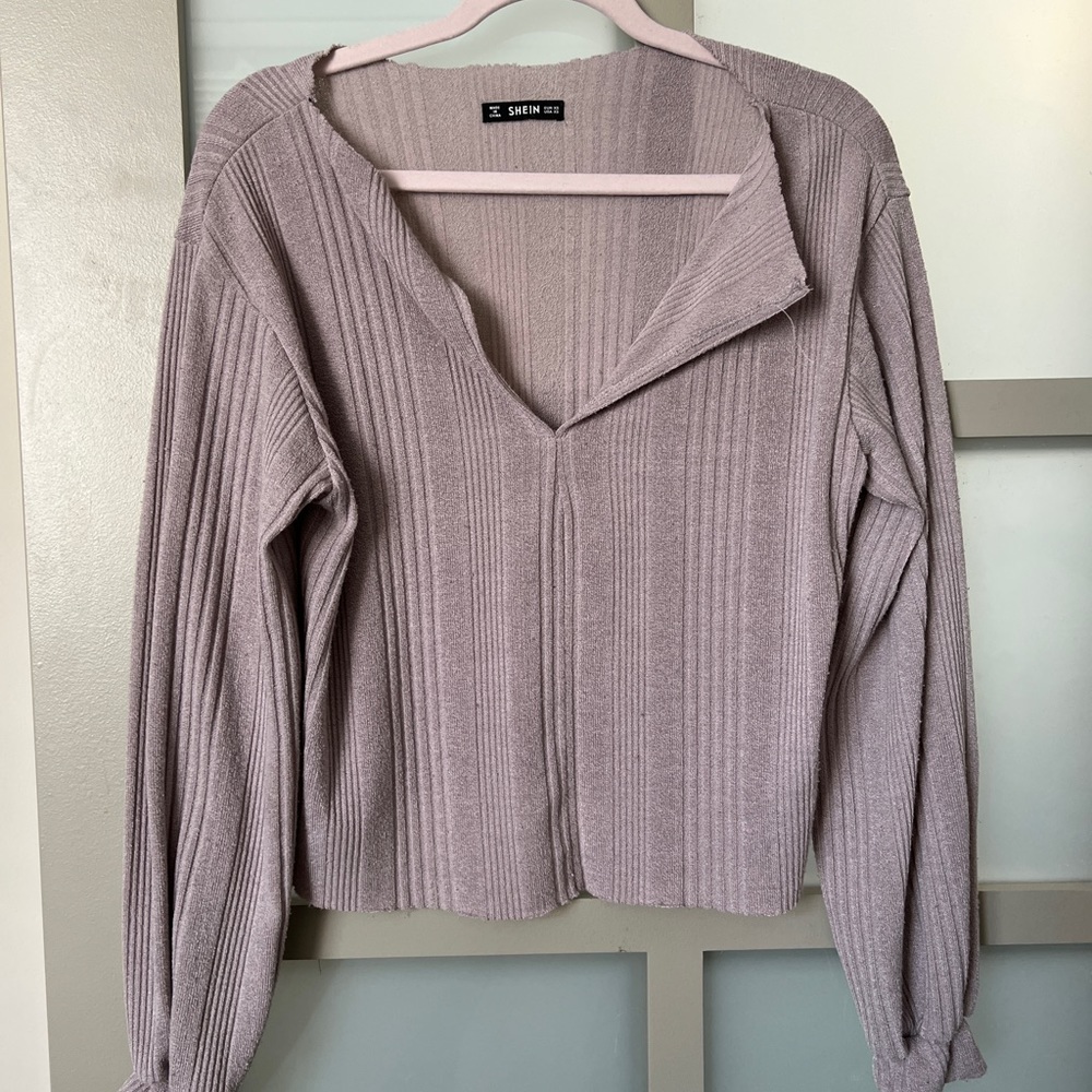 SHEIN off the shoulder long sleeve top